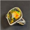 Image 3 : Silver Canadian Ammolite (Pic Is Only For Sample,You Will Receive A Similar One) Ring, Suggested Ret