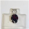 Image 1 : Silver Garnet(1.8ct) Pendant, Made in Canada, Suggested Retail Value $120