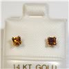 Image 1 : 14K Yellow Gold Citrine(0.35ct) Earrings, Made in Canada, Suggested Retail Value $200