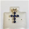Image 1 : 10K Yellow Gold Sapphire(0.54ct) Pendant, Made in Canada, Suggested Retail Value $300