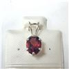 Image 1 : Silver Garnet(1.27ct) Pendant, Made in Canada, Suggested Retail Value $120