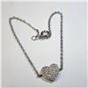 Image 1 : Silver Cz 7" Heart Shape Bracelet, Suggested Retail Value $160