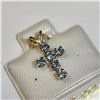 Image 2 : 10K Yellow Gold Blue Topaz(0.4ct) Pendant, Made in Canada, Suggested Retail Value $300