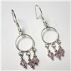 Image 2 : Silver Crystal Earrings, Suggested Retail Value $100