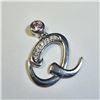 Image 2 : Silver Pink Cz Pendant, Suggested Retail Value $80