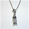 Image 1 : Silver Cz Mom 20" Necklace, Suggested Retail Value $160