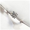 Image 3 : Ladies 10 K White Gold .90 Carat Moisanite Solitaire Ring Apprasial 1350.00