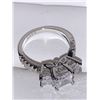 Image 3 : Ladies Triple Solitaire Princess Cut Anniversary Ring .925 Silver size 7