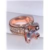 Image 3 : Rose Ladies Multi stone Brilliant cut Solitaire Dress Ring