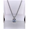 Image 2 : Silver .925 .80 Carat Solitaire Pendant & Chain