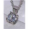 Image 3 : Silver .925 .80 Carat Solitaire Pendant & Chain
