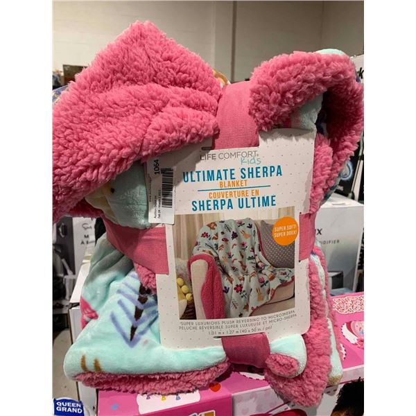 Life Comfort Kids Ultimate Sherpa Reversable Blanket 40" x 50"