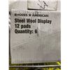 Image 2 : Rhodes American Steel Wool 12 pads x 6 Lot of Cases