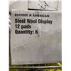 Image 2 : Rhodes American Steel Wool 12 pads x 6 Lot of Cases
