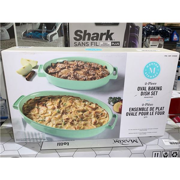 Martha Stewart 2 Piece Oval Baking Dish Set Stoneware