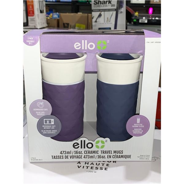 Ello 16oz. Ceramic Travel Mugs Set of 2