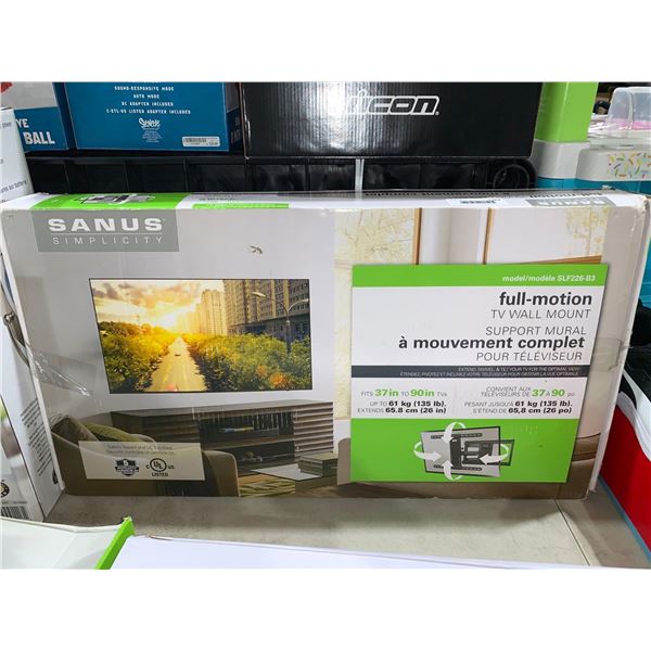 Sanus Simplicity Full-motion TV Wal Mount Model SLF226-B3 Fits 37" to 90"