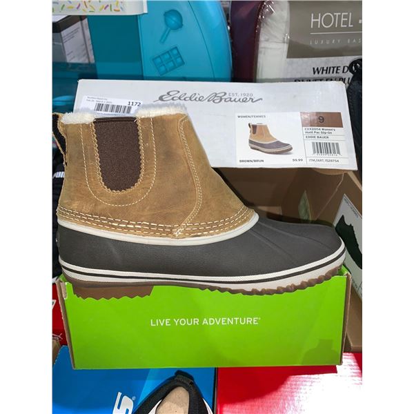 Eddie Bauer Women's Brown Hunt Pac Slip on Size 8
