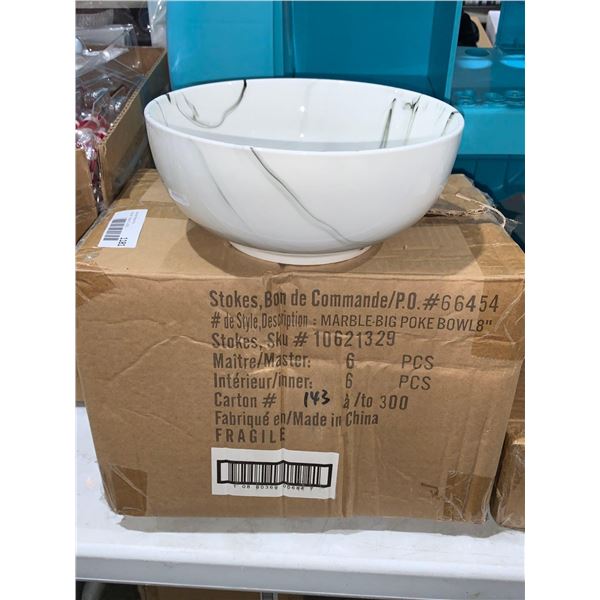 Stokes Marble Big Poke Bowl 8"  case of 6