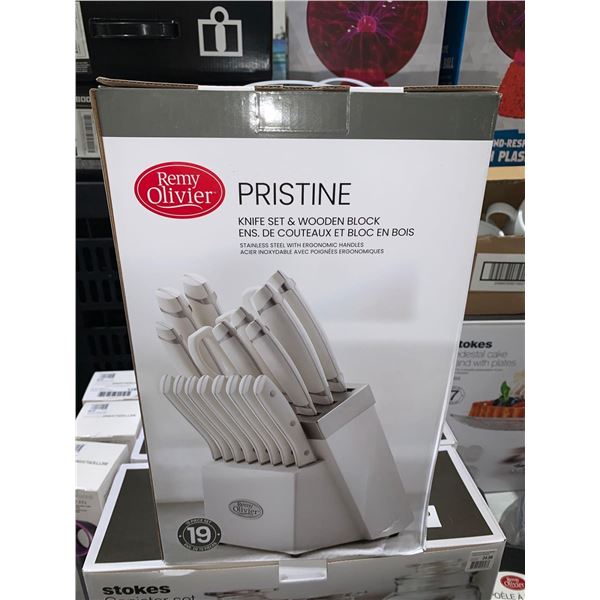 Remy Olivier Pristine Knife Set With Wooden Block