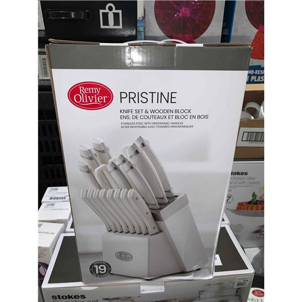 Remy Olivier Pristine Knife Set With Wooden Block