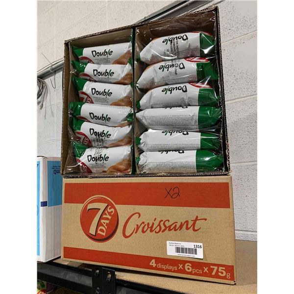 7 Days Croissants Strawberry Vanilla -  2x (4x6 pc - 75g each)