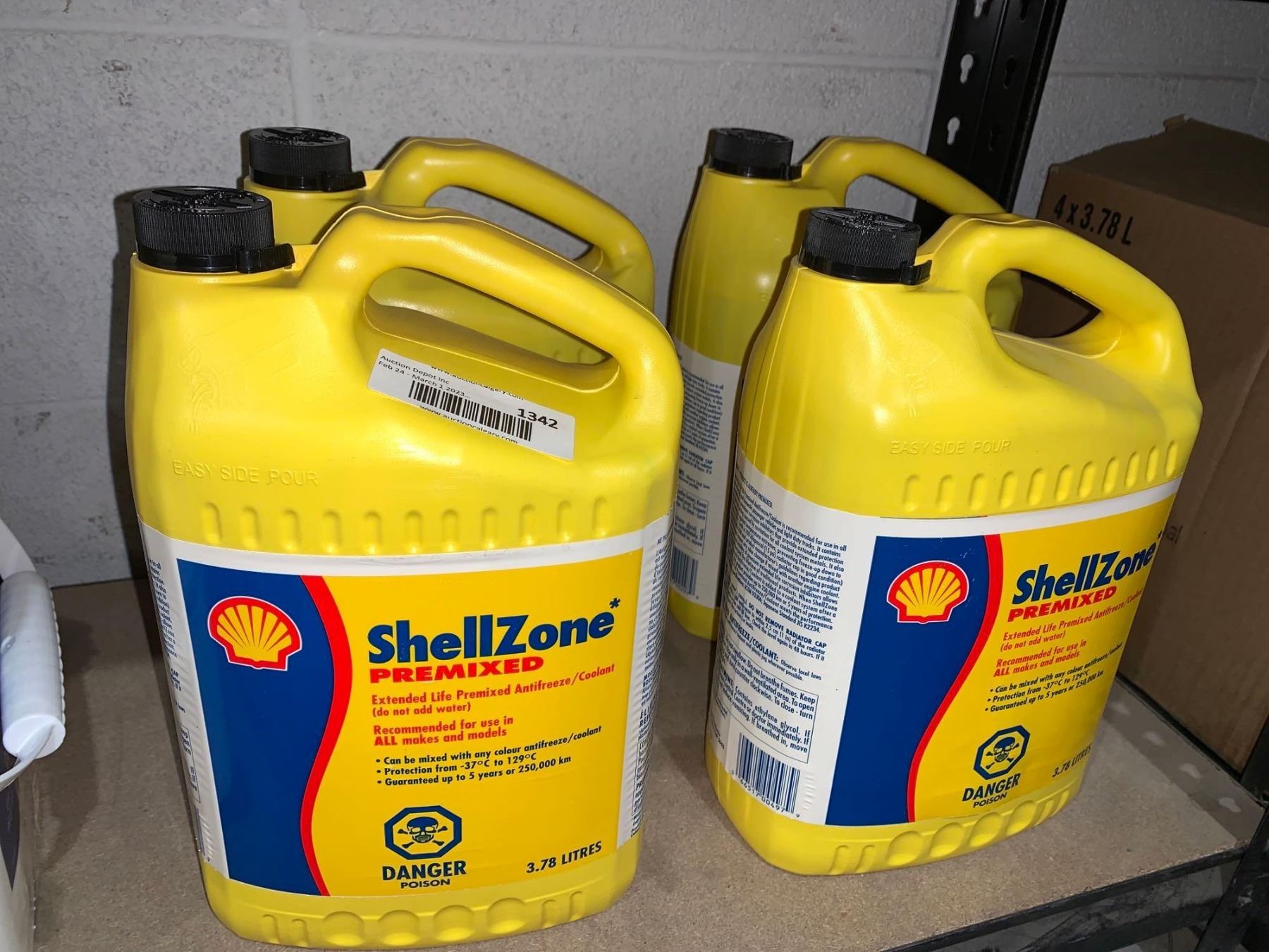 Shell Zone Premixed Antifreeze/Coolant 4x 3.78L