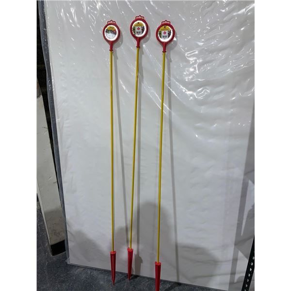 Lot of 3 DH Line Sturdy Fiberglass Rod Markers