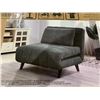 Image 3 : Upholstered Convertable Chair/Chais Lounge/ Bed - Gray