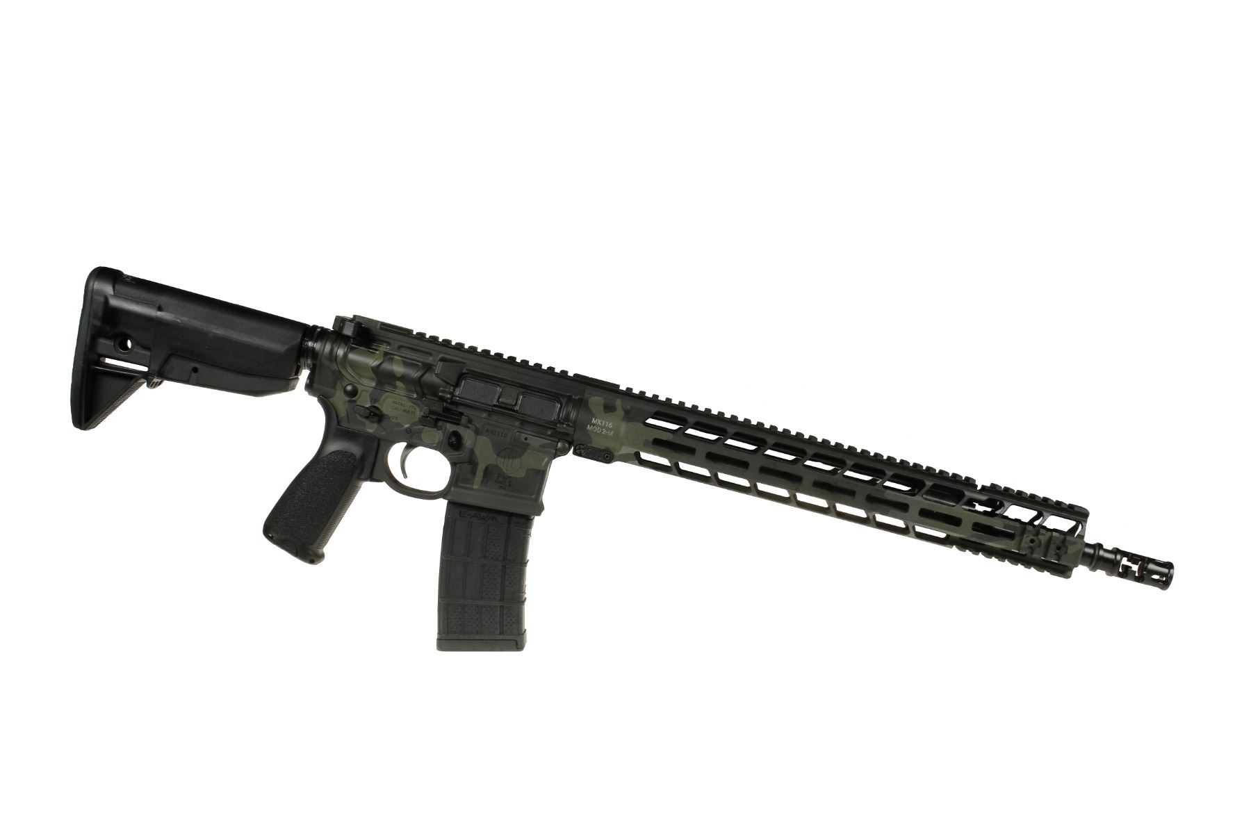 AR-15 PWS Black Multi-Cam Cerakote MK116 MOD 2-M & BDE 762 Suppressor Combo