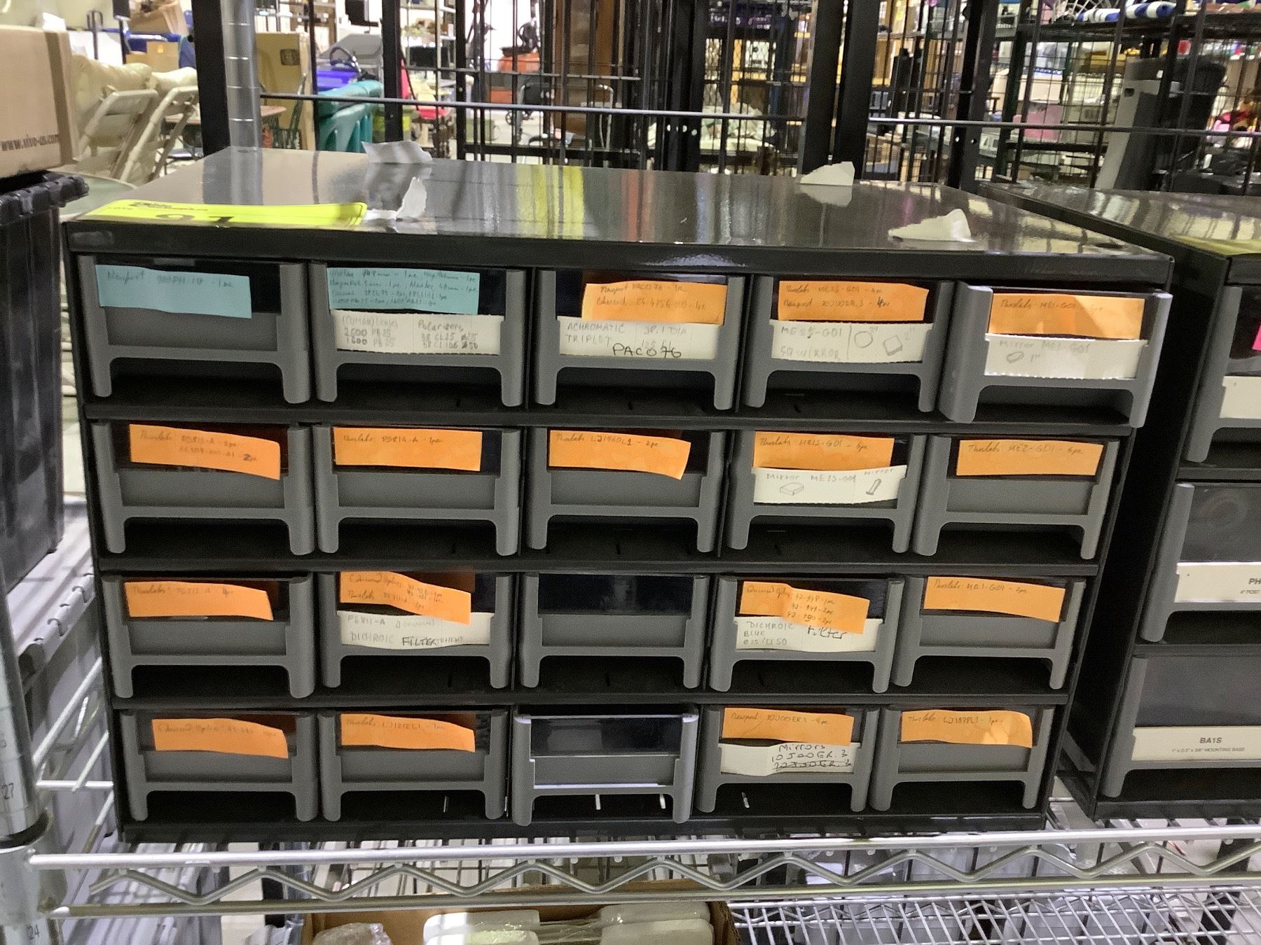 ORGANIZER WITH ASSORTED NEWPORT OPTICS PARTS & ACCESSORIES - Able Auctions