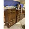 Image 2 : 4 PIECE BEDROOM SET INCLUDING; TALLBOY DRESSER (34X18X56"), DRESSER (68X18-1/2X29), MIRROR (30X42")