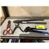 Image 1 : 4 ASSORTED TOOLS INCLUDING; SHEARS, WIRE CUTTER, PEX 1/2" CRIMPER & SOFT TOUCH CRIMPER