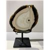 Image 3 : AGATE SLICE ON METAL STAND APPROX 6"X 6.5" RETAIL $1649.51
