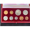 Image 2 : SOUTH AFRICAN PROOF COIN SETS; 1964 NINE COIN GOLD AND SILVER COIN SET AND 1965 NINE COIN GOLD AND