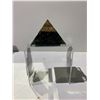 Image 1 : BLACK TOURMALINE PYRAMID DECOR APPROX 2.5X4"- RETAIL $759.51