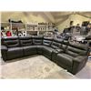 Image 1 : *TESTED WORKING* LEATHER ELECTRIC RECLINING SECTIONAL WITH USB PLUG-INS (2/3 RECLINERS WORK, 1 IS