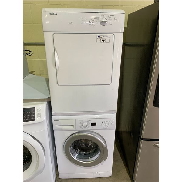 BLOMBERG STACKING APARTMENT SIZED WASHER DRYER SET