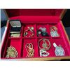 Image 3 : 15"X 10" X  6" JEWELRY BOX WITH CONTENTS, BANGLES, NECKLACES, BROACHES, AND MORE & DOLCE & GABANA