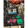 Image 2 : LOT OF ASSORTED ITEMS INCLUDING: BINOCULARS, SONY VIDEO CAMERA, POLAROID CAMERA AND MORE