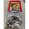 Image 1 : BAG OF ASSORTED COSTUME JEWELRY INCLUDES: BRACELETS, WATCHES AND MORE, AND COCA COLA TRAY 13.5X10.5"