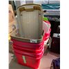 Image 1 : ASSORTED PLASTIC TOTES WITH LIDS