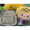 Image 2 : ASSORTED ITEMS INCLUDING; KHLN BACKPACK, XIMIVOGUE BANANA STUFFIE & XIMIVOGUE PINEAPPLE EMOTICON