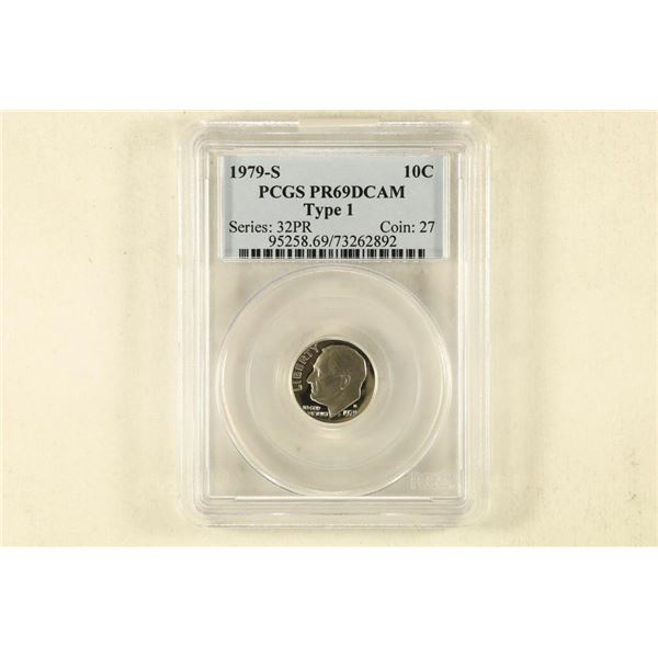 1979-S ROOSEVELT DIME PCGS PR69 DCAM TYPE I