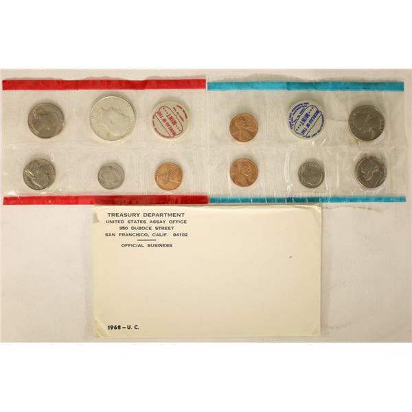 1968 US MINT SET (UNC) P/D/S (WITH ENVELOPE)