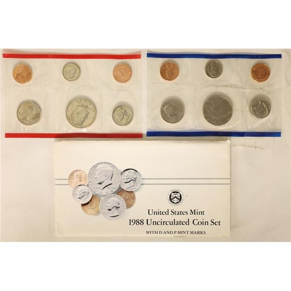 1988 US MINT SET (UNC) P/D (WITH ENVELOPE)