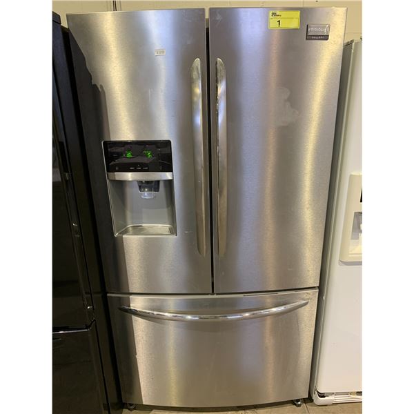 FRIGIDAIRE GALLERY STAINLESS STEEL FRENCH DOOR FRIDGE WITH ROLLOUT FREEZER & WATER/ICE DISPENSER