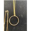 Image 2 : 14K CHAIN (16") WITH 14K PENDANT, 10K ANKLET (12"), 10K CHAIN (16") WITH 10K PENDANT