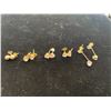 Image 1 : TWO PAIRS 10K EARRINGS SET WITH CUBIC ZIRCONIA, THREE PAIRS 14K EARRINGS (TWO SET WITH