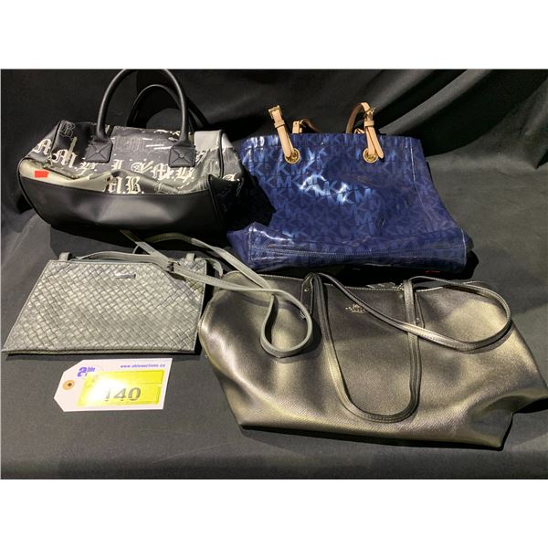 *AUTHENTICITY UNKNOWN* 4 ASSORTED BAGS INCLUDING; MICHAEL KORS, L.A.M.B., COACH & MORE